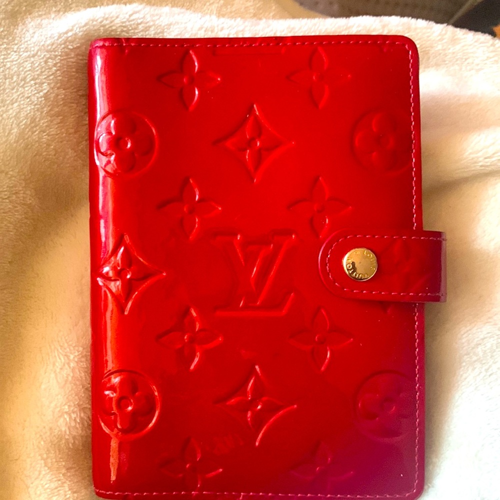 COPY - Louis Vuitton Red Vernis Agenda PM